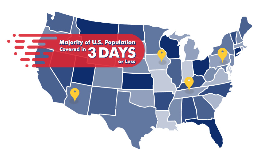 99% of US Population Covered 1-4 days